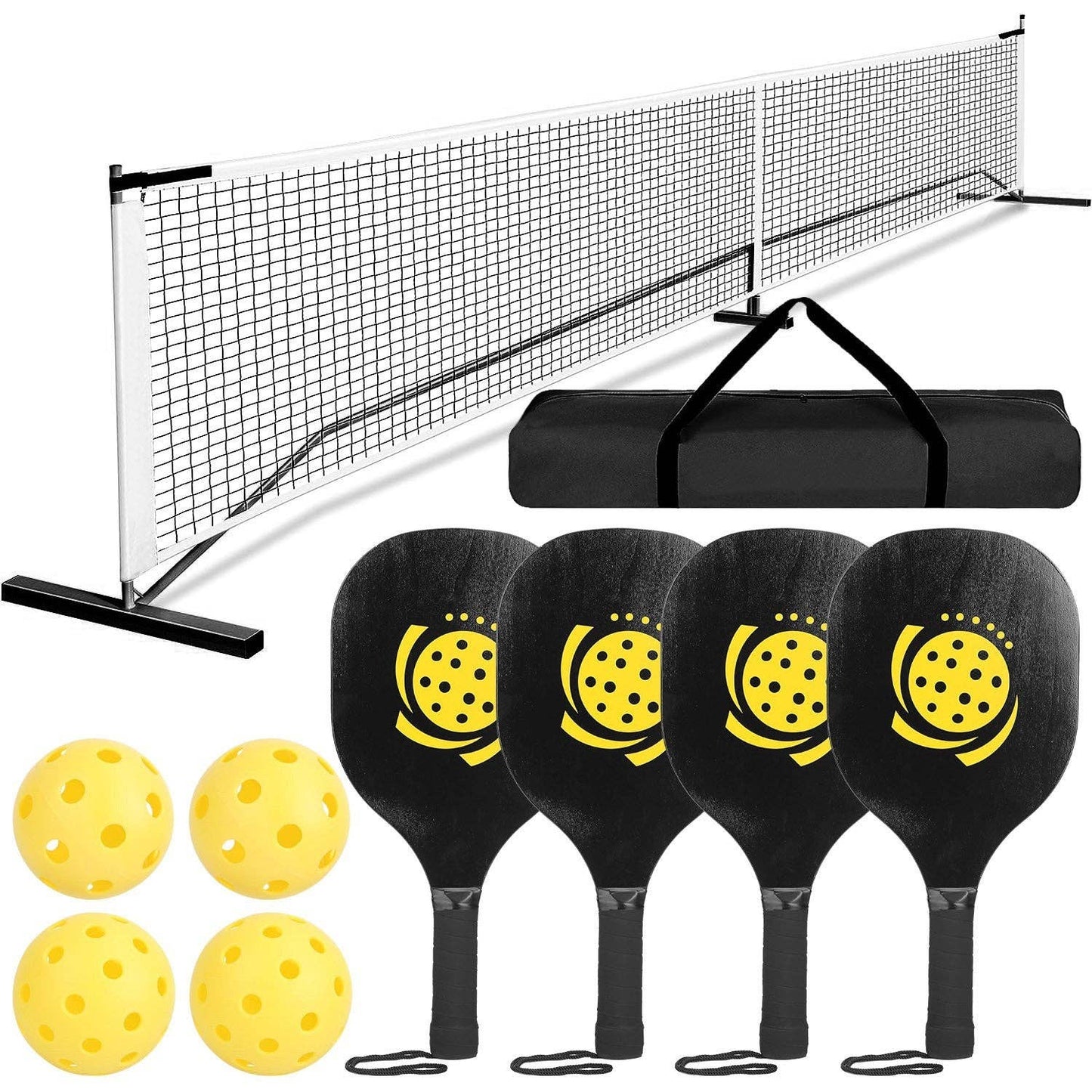 Bärbar pickleball-nätuppsättning 22ft reglerstorlek