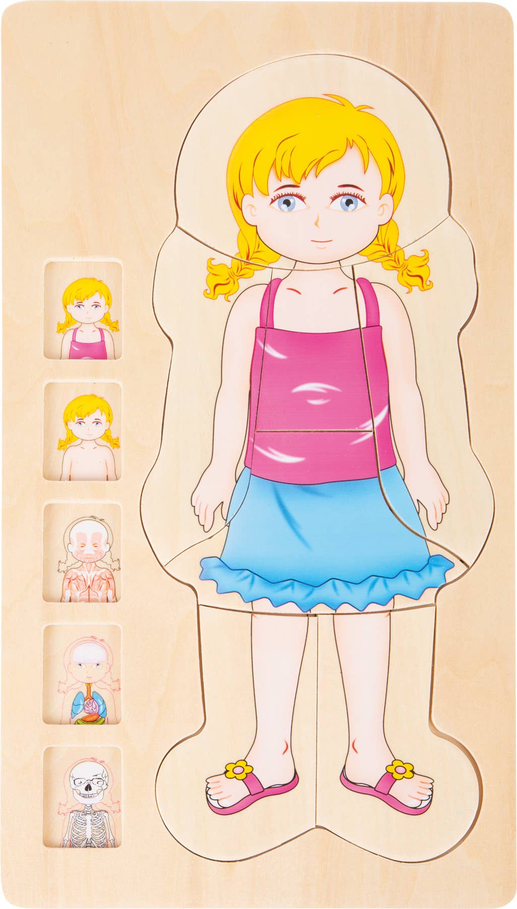 small foot Anatomi Girl Layer Puzzle | Pussel | Trä