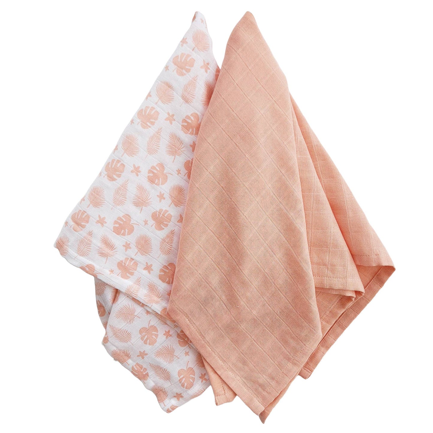Baby muslinfiltar 2-pack Tropical Peach GOTS