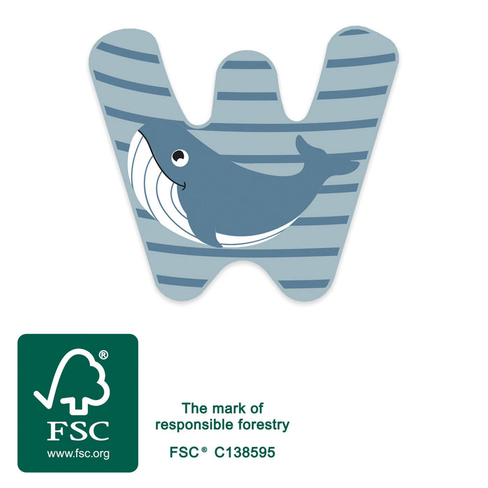 small foot Träbokstäver W