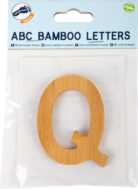 small foot ABC bokstäver bambu Q | brev tåg | trä