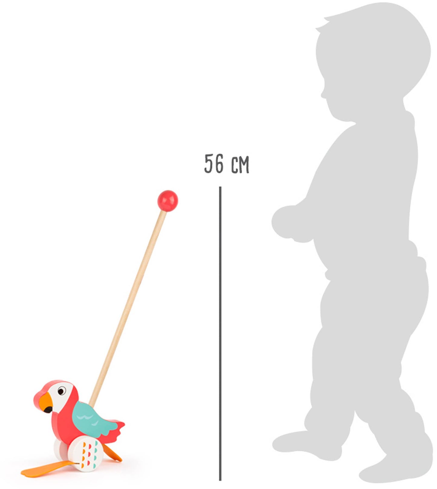 small foot Glidande papegoja ”Lori” | trä