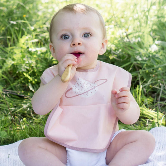 Summerville organic Ekologisk babyhaklapp Dusty Rose Planet