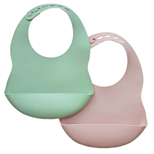 Summerville organic Haklapp Silikon 2-pack Grön-Mauve