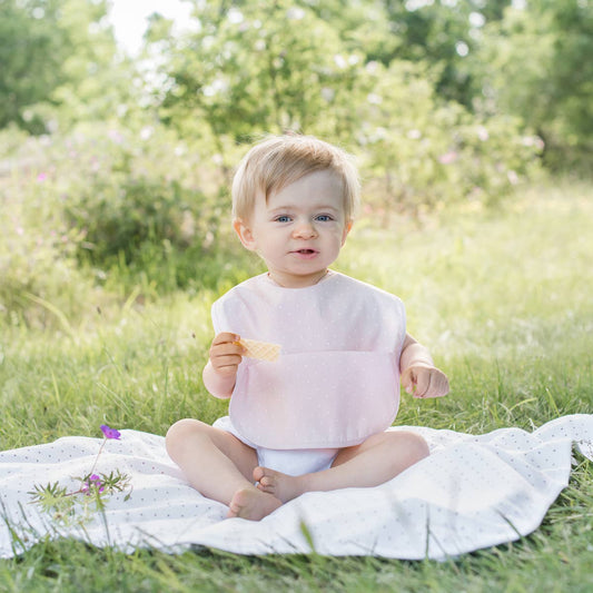 Summerville organic Ekologisk babyhaklapp blekrosa Dotty