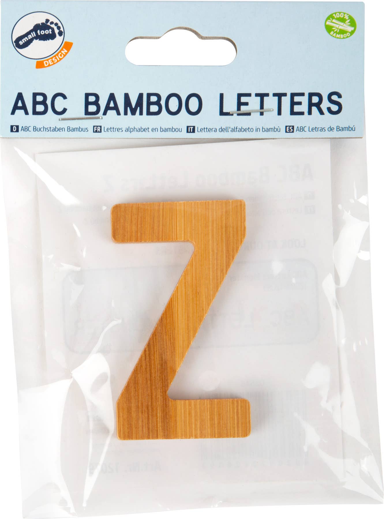 small foot ABC bokstäver bambu Z | brev tåg | trä