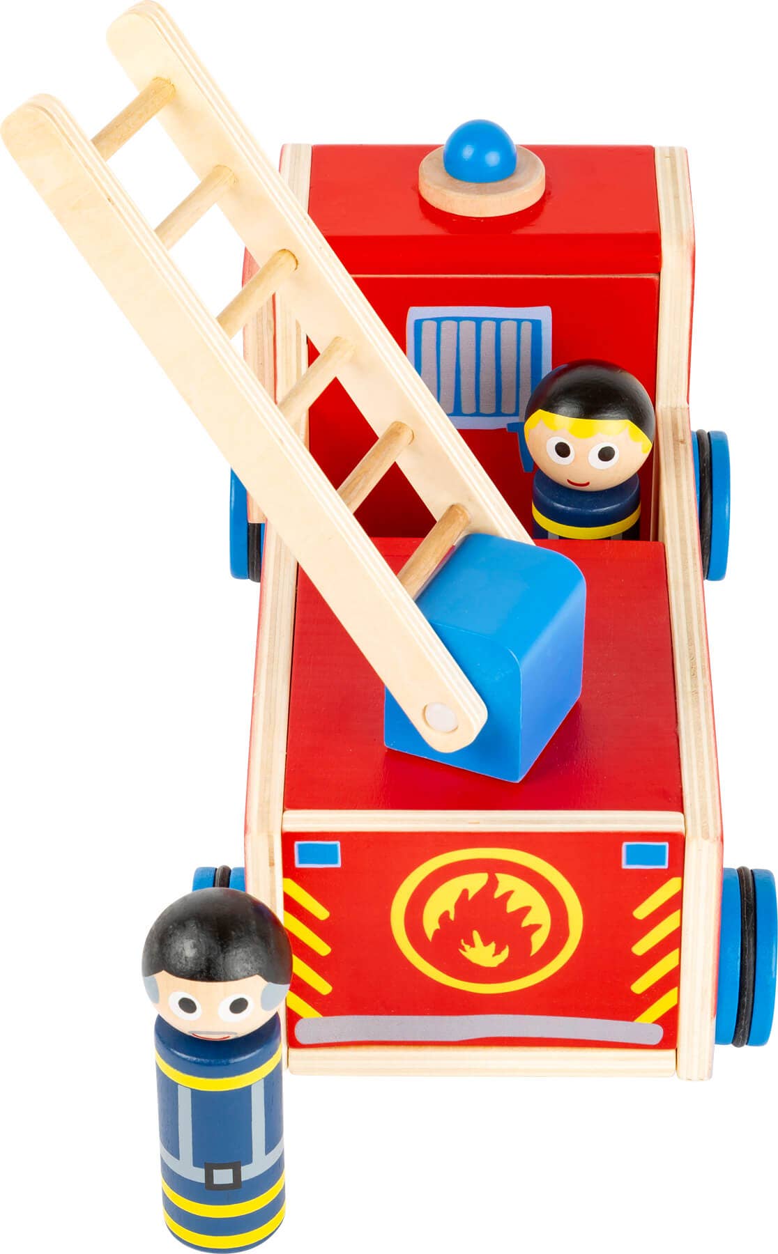 small foot Play Car Fire Department XL | Parkeringsgarage och fordon | Trä