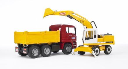 Tactic MAN TGA och Liebherr Excavator
