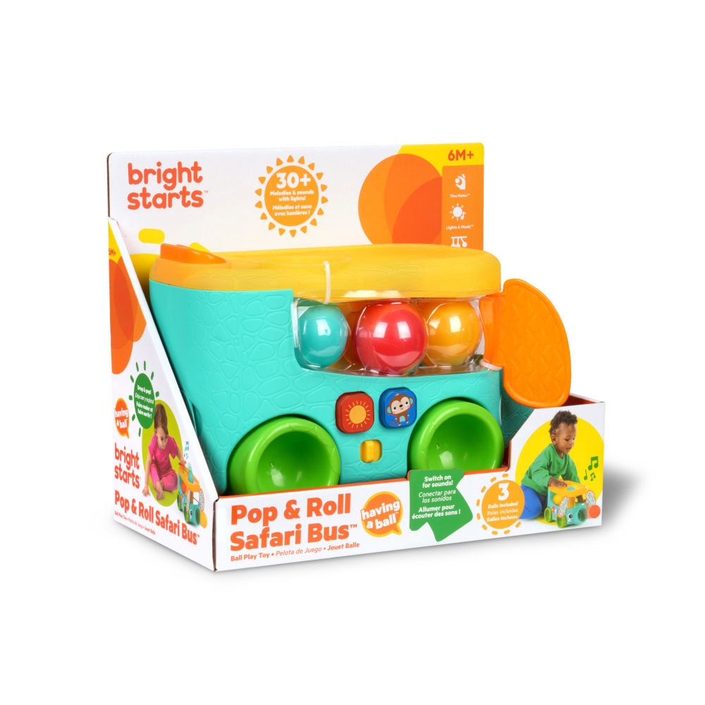 Bright Starts Pop & Roll Safari Bus