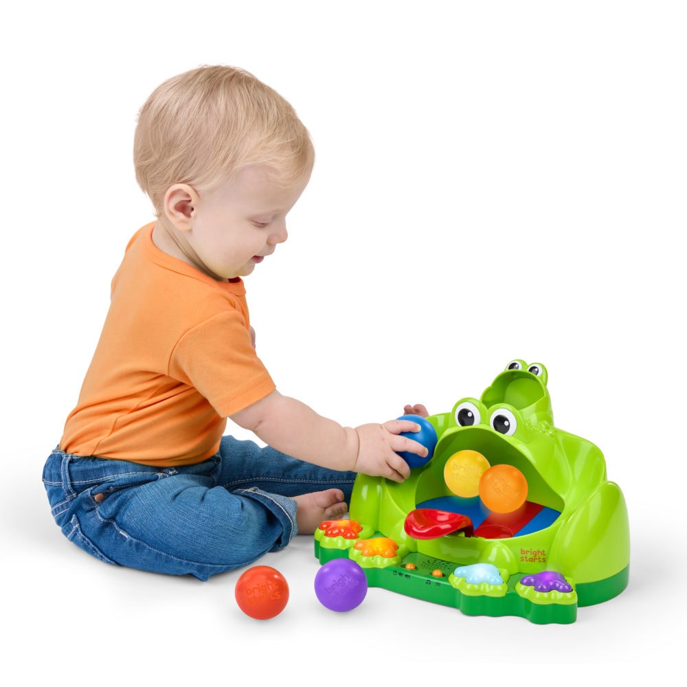 Bright Starts Poppin' Ball Frog Toy