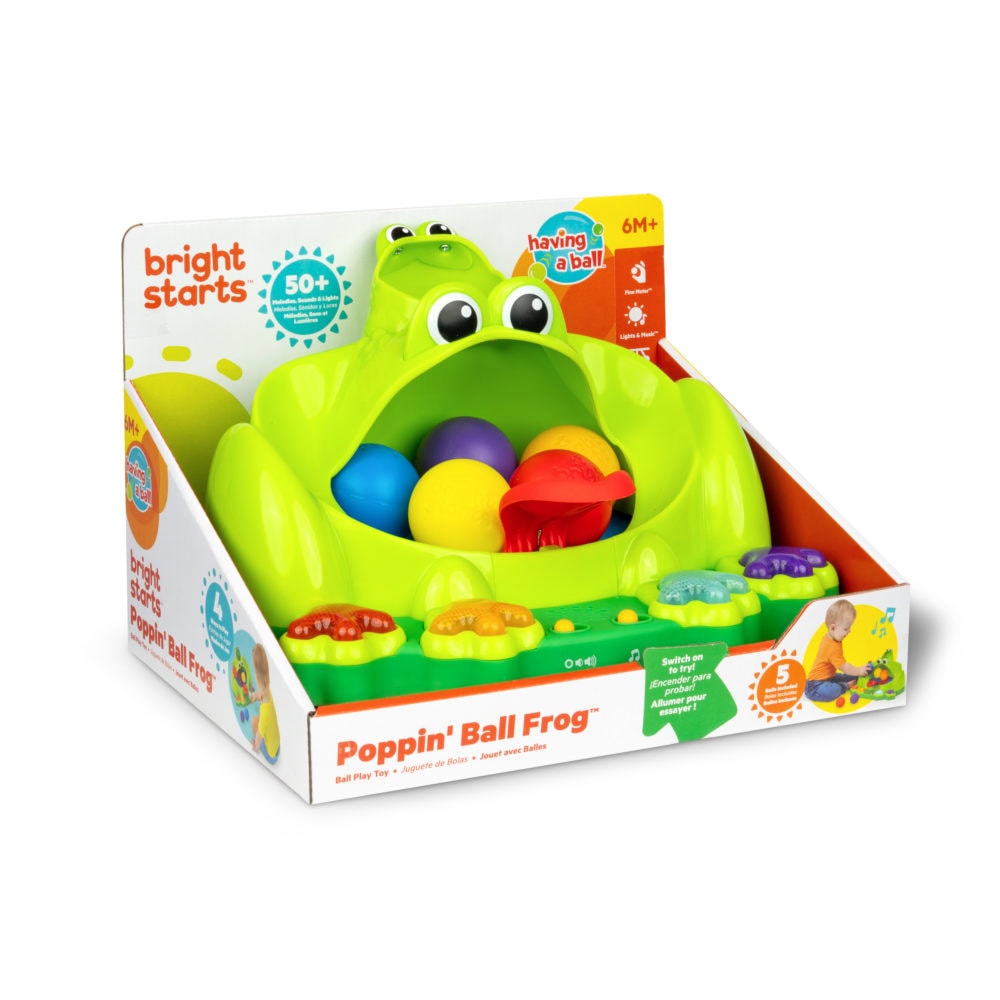 Bright Starts Poppin' Ball Frog Toy