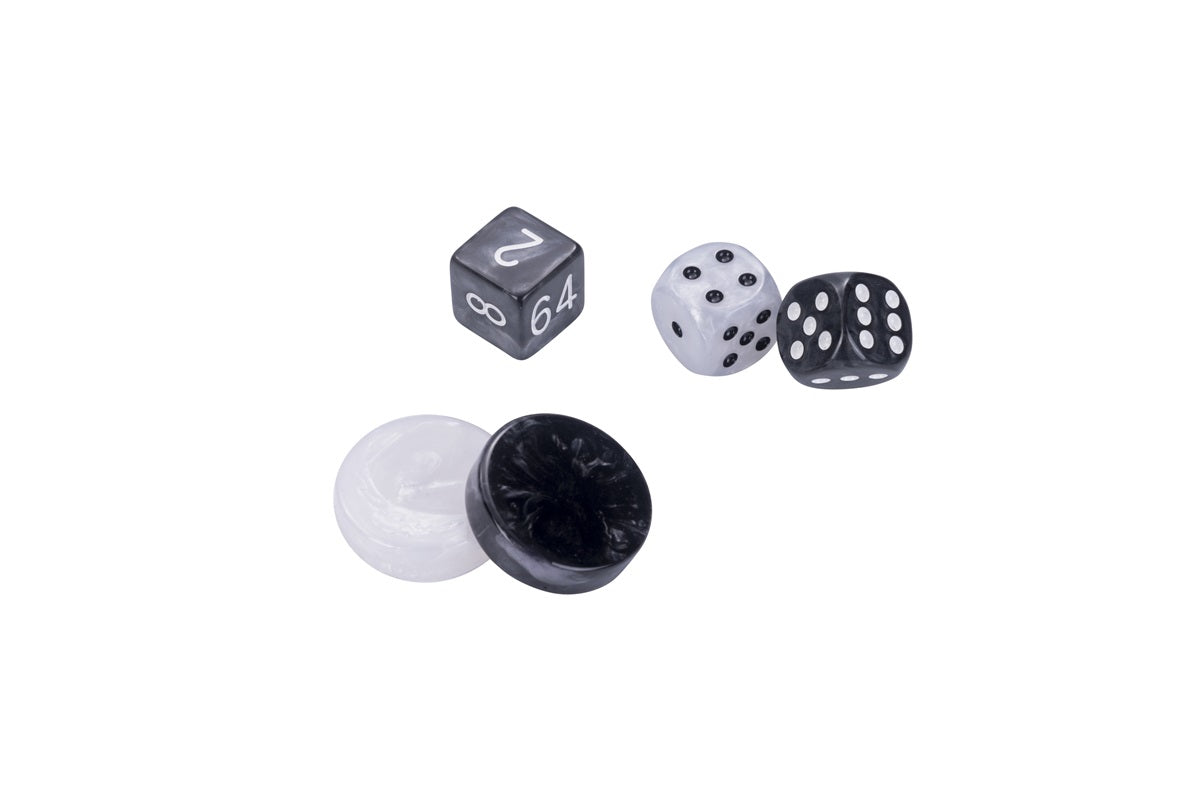 Engelhart - Backgammon röd/svart/vit