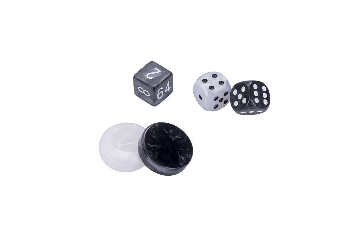 Engelhart - Backgammon röd/svart/vit