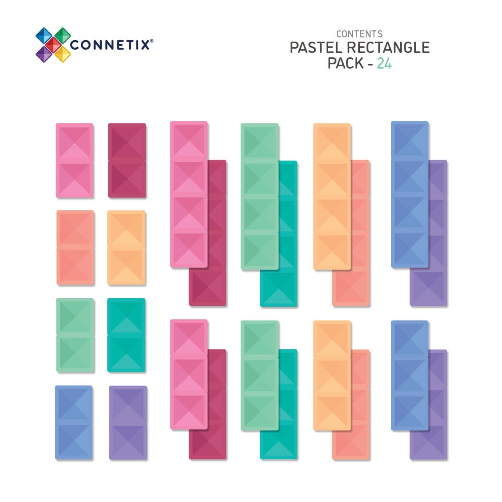 Pastel Rectangle Pack 24 Pieces