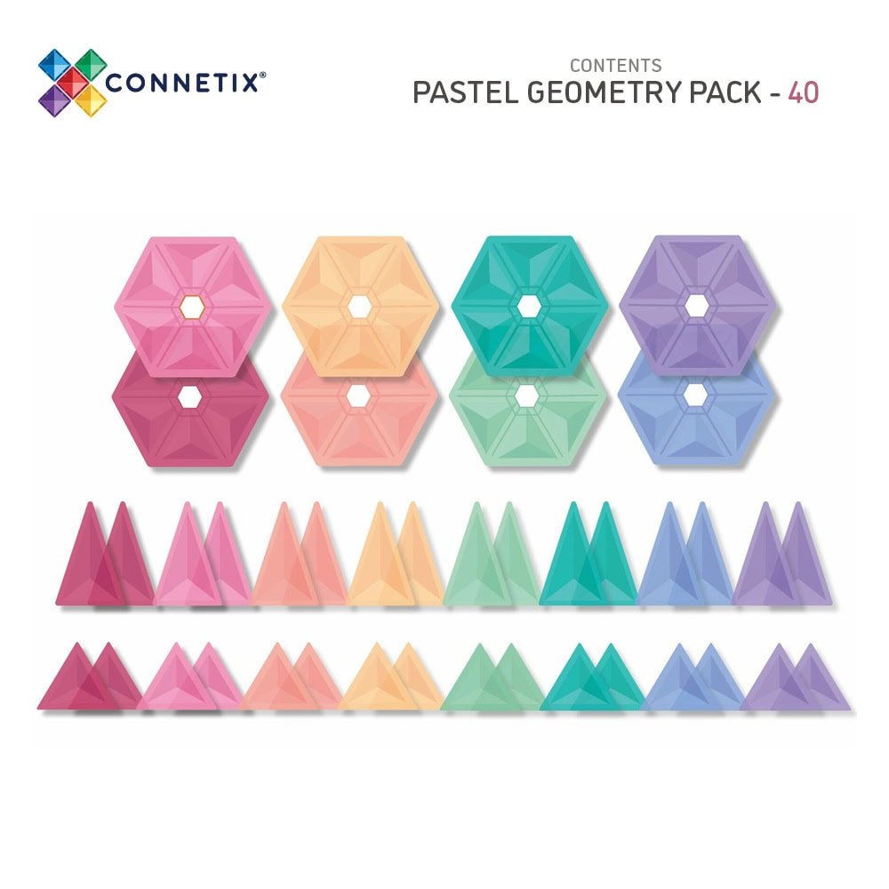 Pastel Geometry Pack 40 Pieces