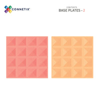 Pastel Lemon & Peach Base Plate 2 Pieces