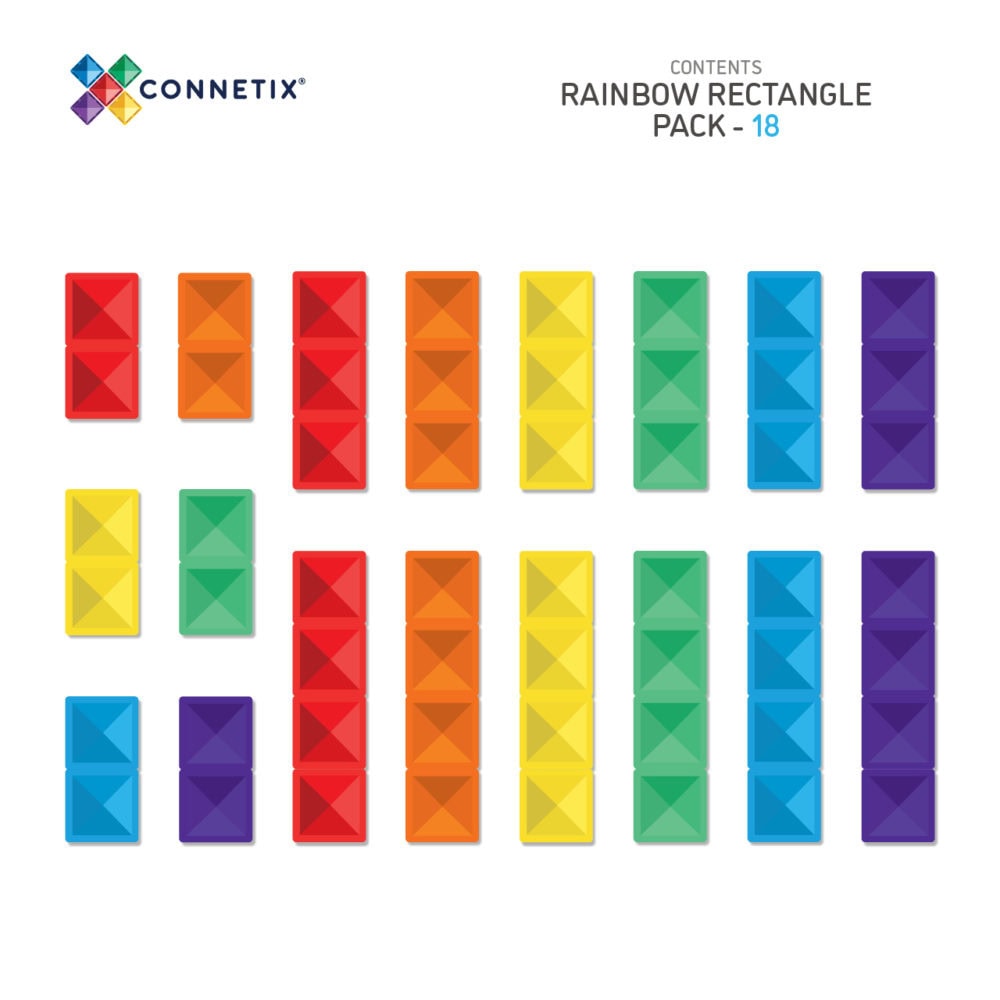 Rainbow Rectangle Pack 18 Pieces
