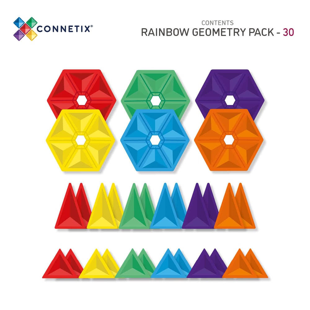 Rainbow Geometry Pack 30 Pieces