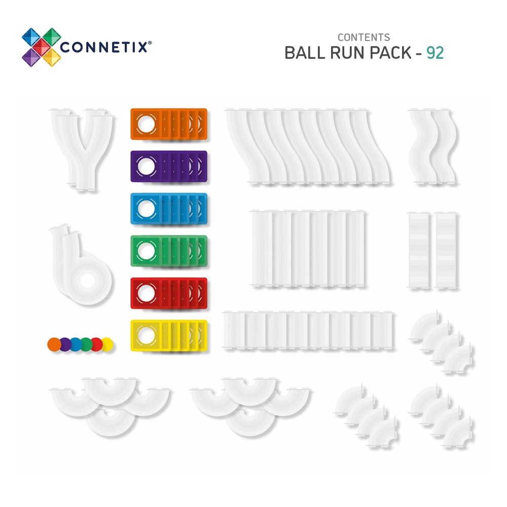 Rainbow Ball Run Pack 92 Pieces
