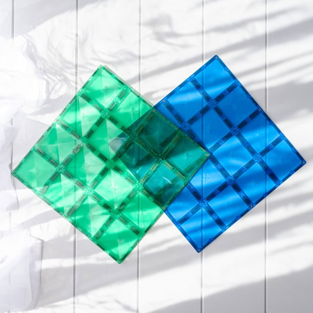 Rainbow Blue & Green Base Plate Pack 2 Pieces