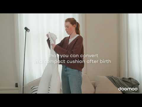 Doomoo Amnings-gravidkudde 2-i-1 - Quilt Creme Blomma