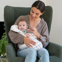 Roll About Vadderad Filt Blomster Gul