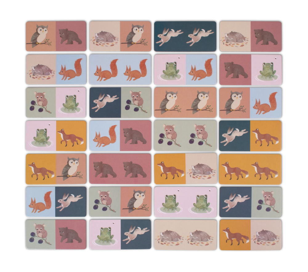 Filibabba Domino med djurmotiv