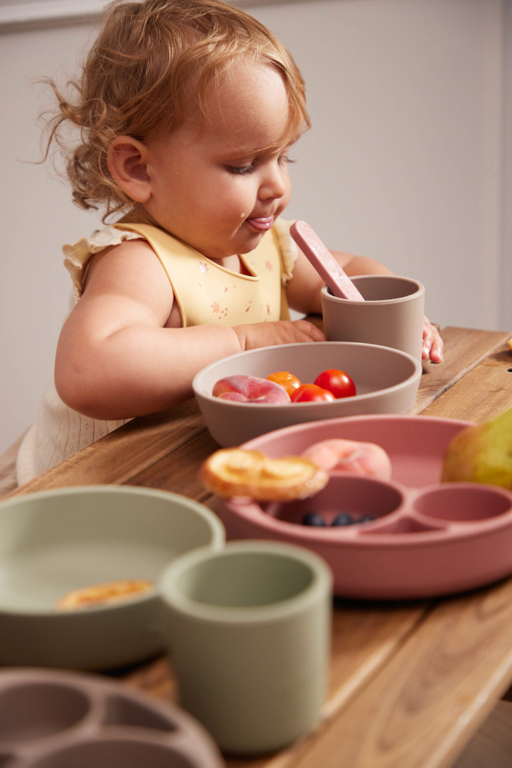 Filibabba Silikonhaklapp med Kastanjmotiv