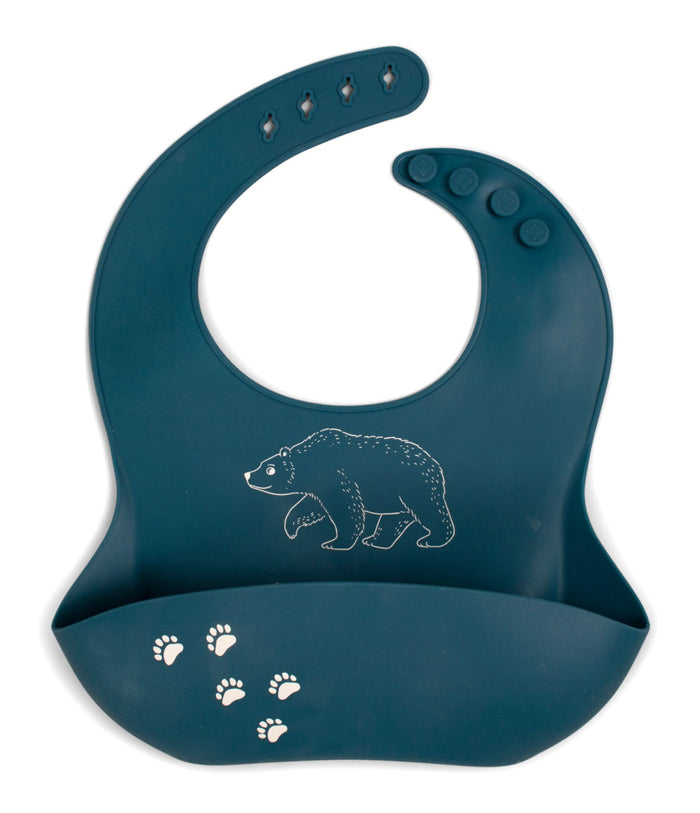 Filibabba Silikonhaklapp med Björnmotiv