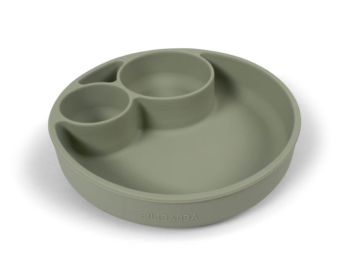 Filibabba Silikon Tallrik Grön