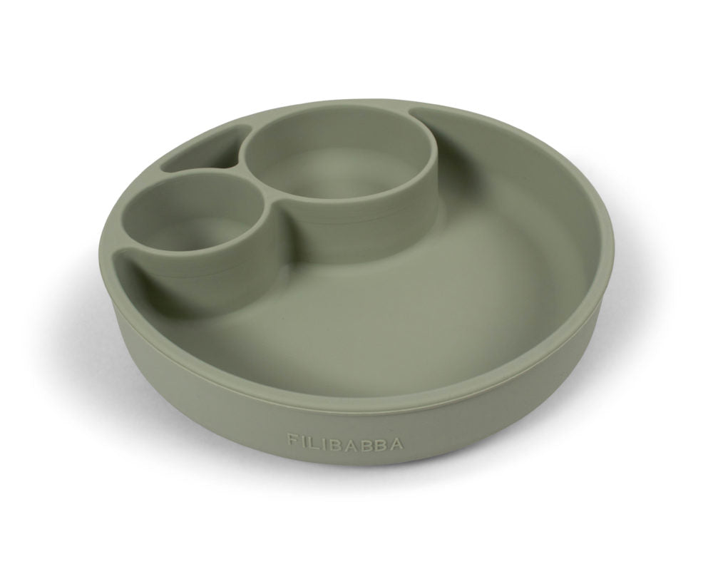 Filibabba Silikon Tallrik Grön