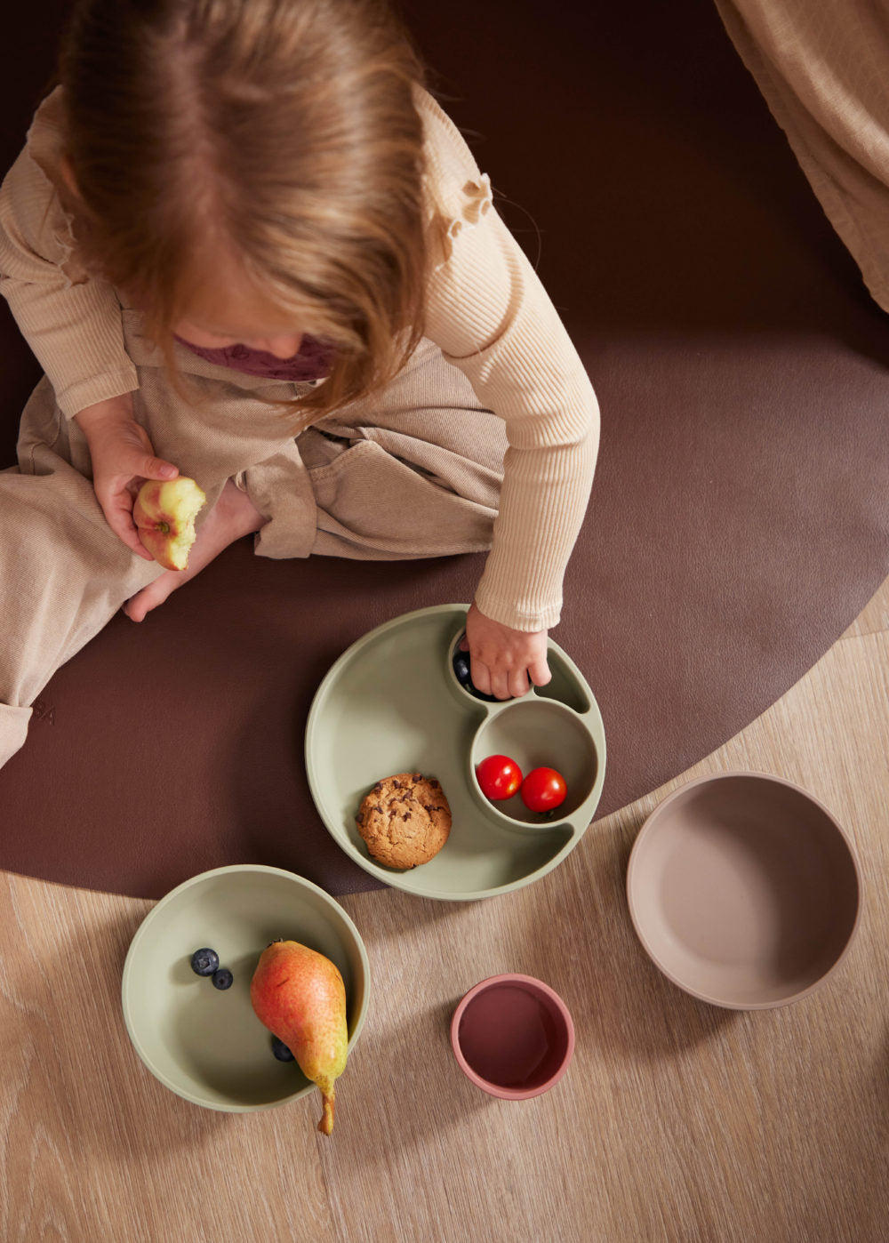 Filibabba Silikon Tallrik Grön