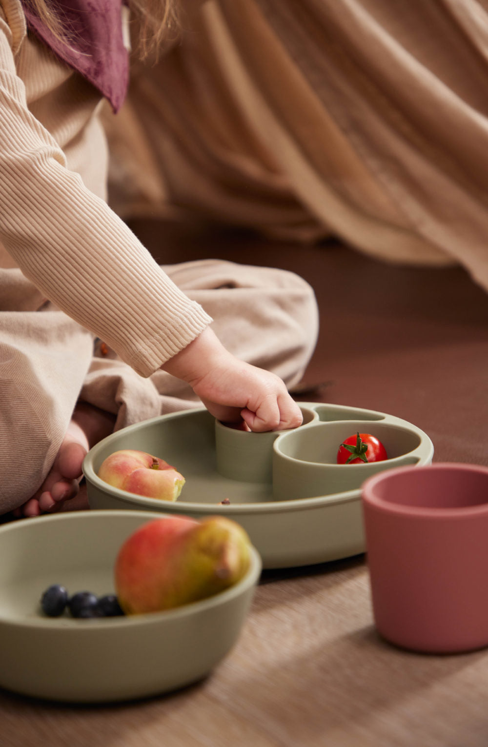 Filibabba Silikon Tallrik Grön