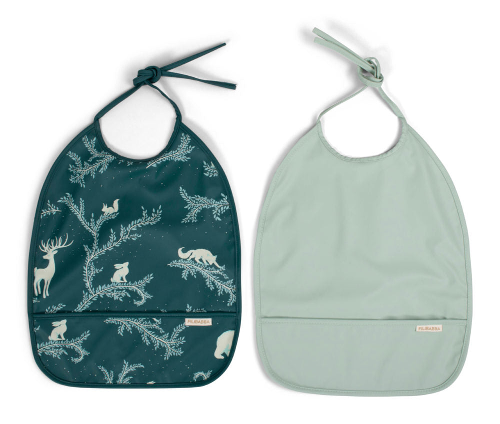 Filibabba Bib with ties 2-pack