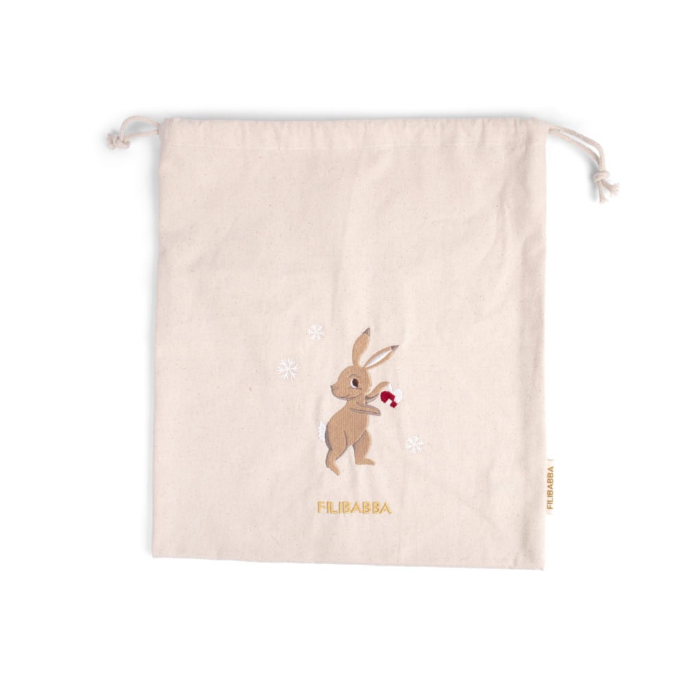 Filibabba Broderad Presentpåse Hare