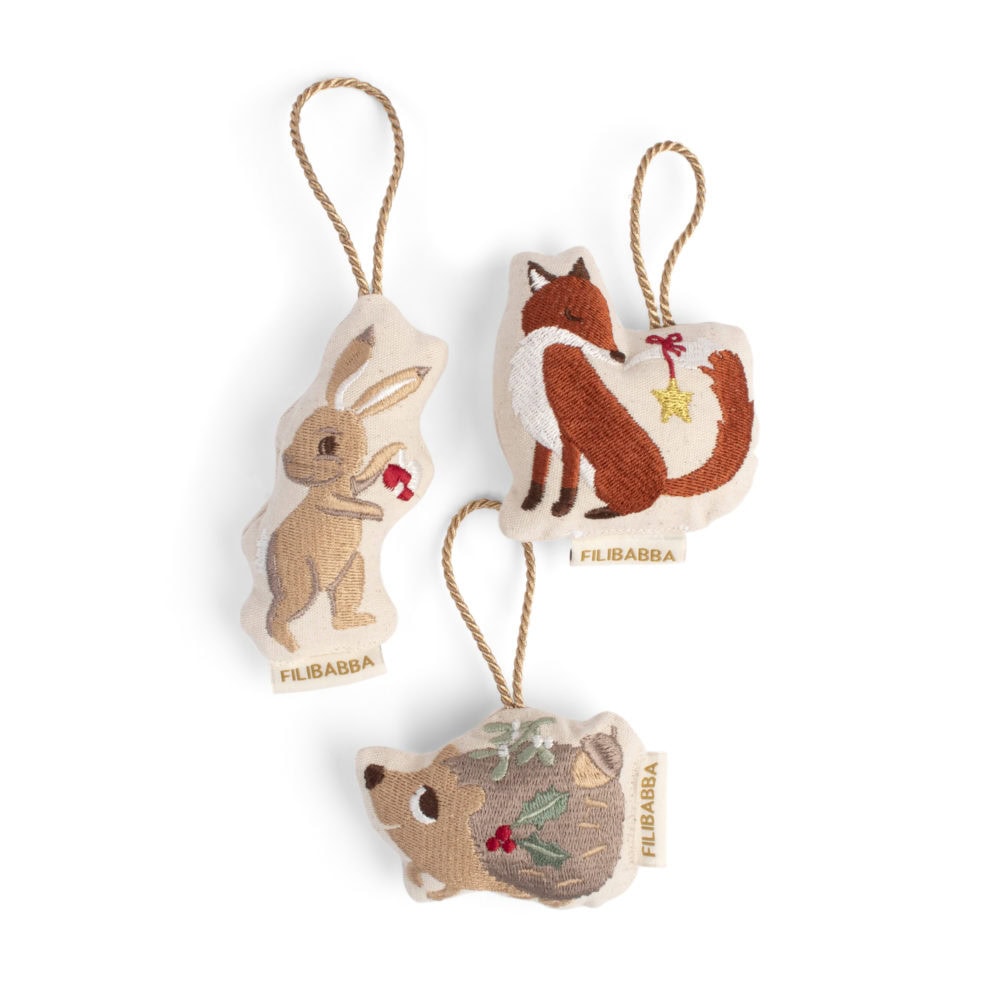 Filibabba Embroidered Winter Ornaments