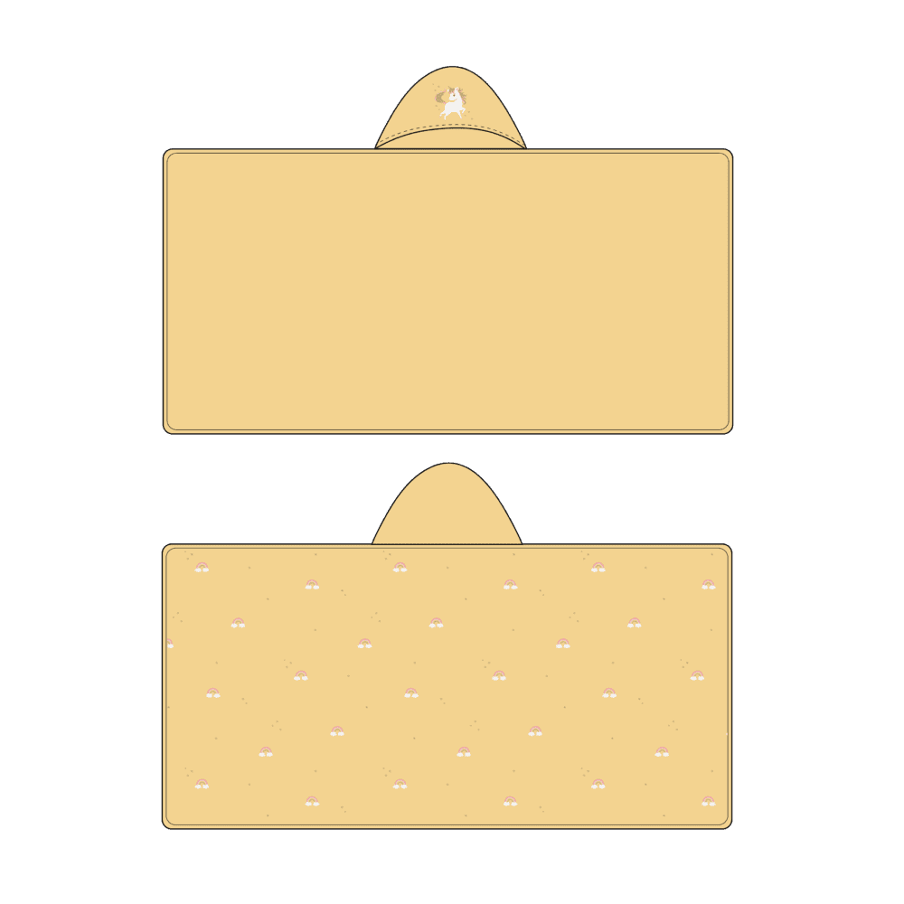 Filibabba Broderad Huvdhandduk Unicorn Shores