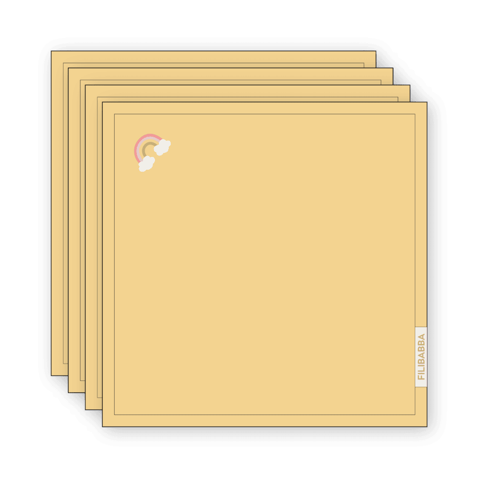 Filibabba Tvättlappar 4-pack Broderad