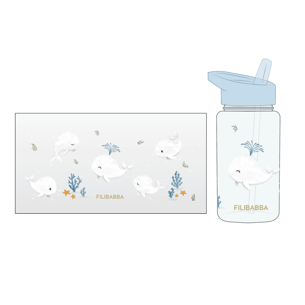 Filibabba Vattenflaska Christian's Whale Tales