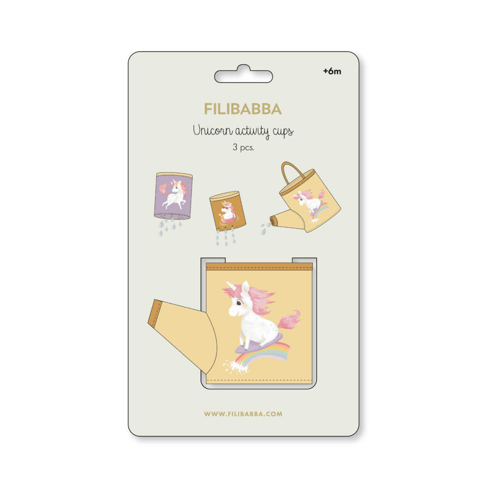 Filibabba Unicorn aktivitetskoppar