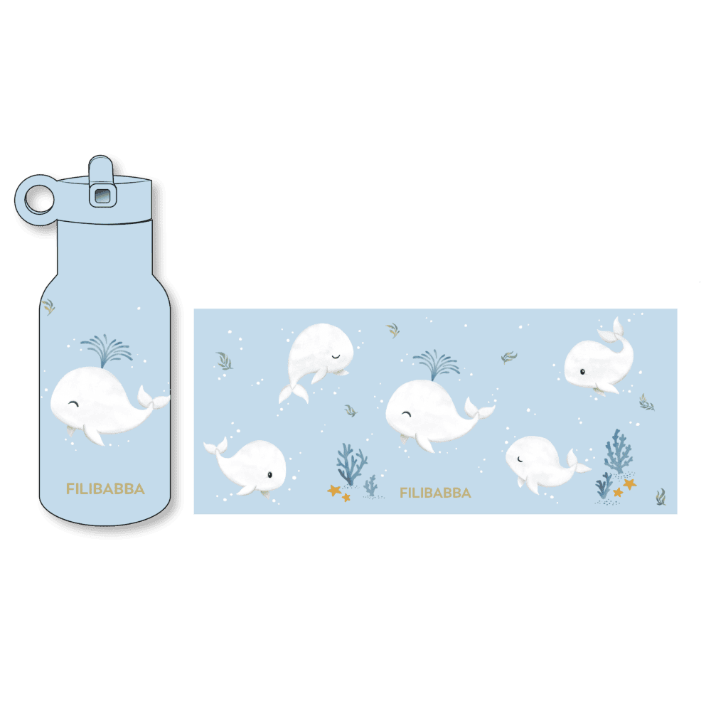 Filibabba Vattenflaska Christian's Whale Tales