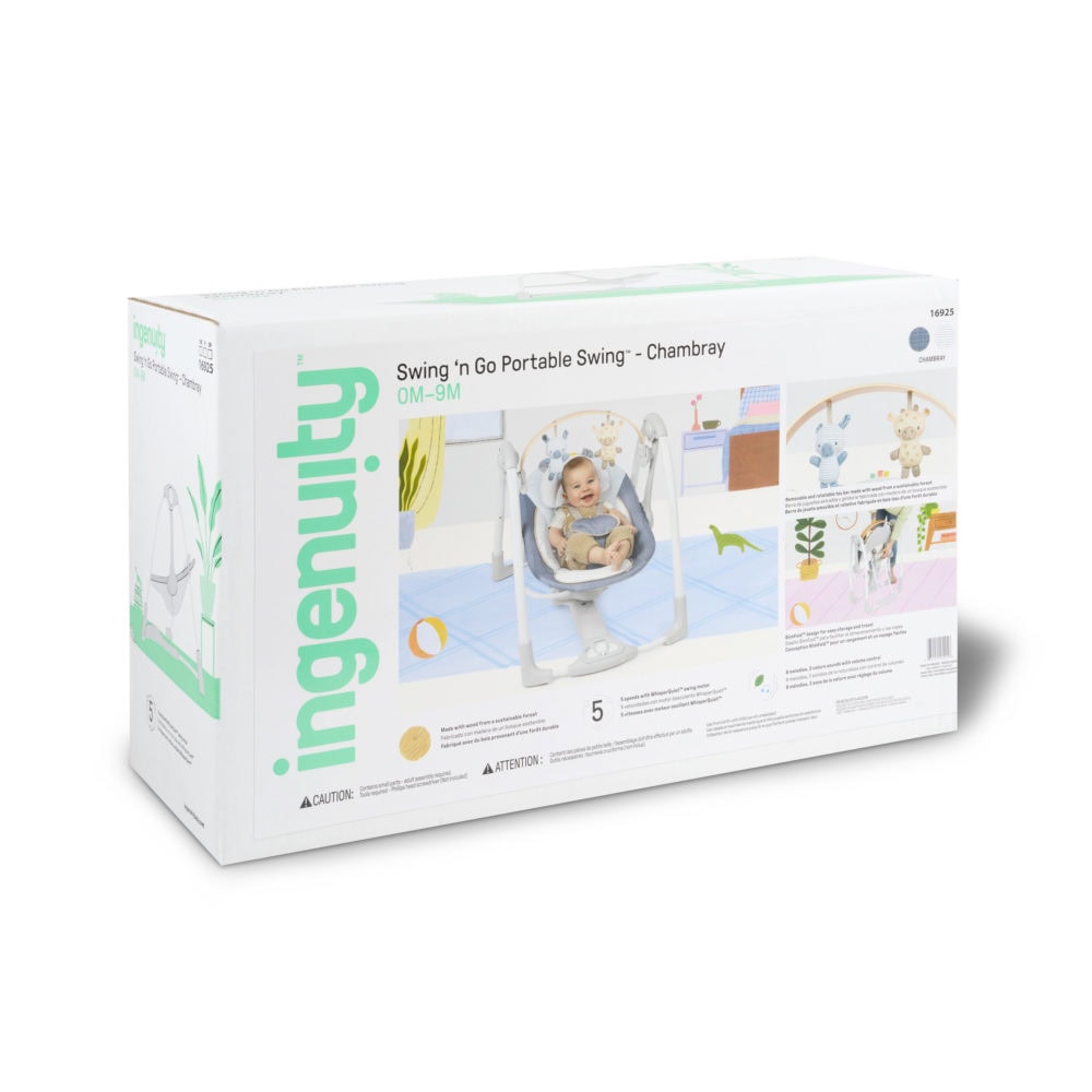 Babysitter - Ingenuity Swing 'n Go - Chambray