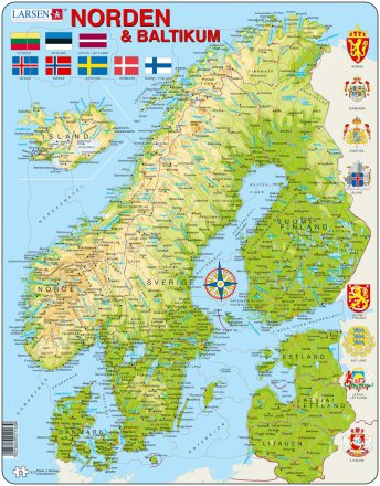 Tactic Norden och Baltikum Karta Pussel