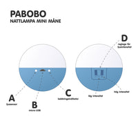 Roll About Pabobo Nattlampa Mini Måne