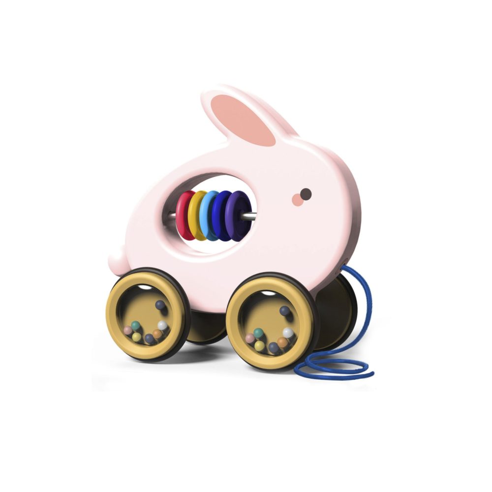 Scandinavian Baby Pull Along Rabbit