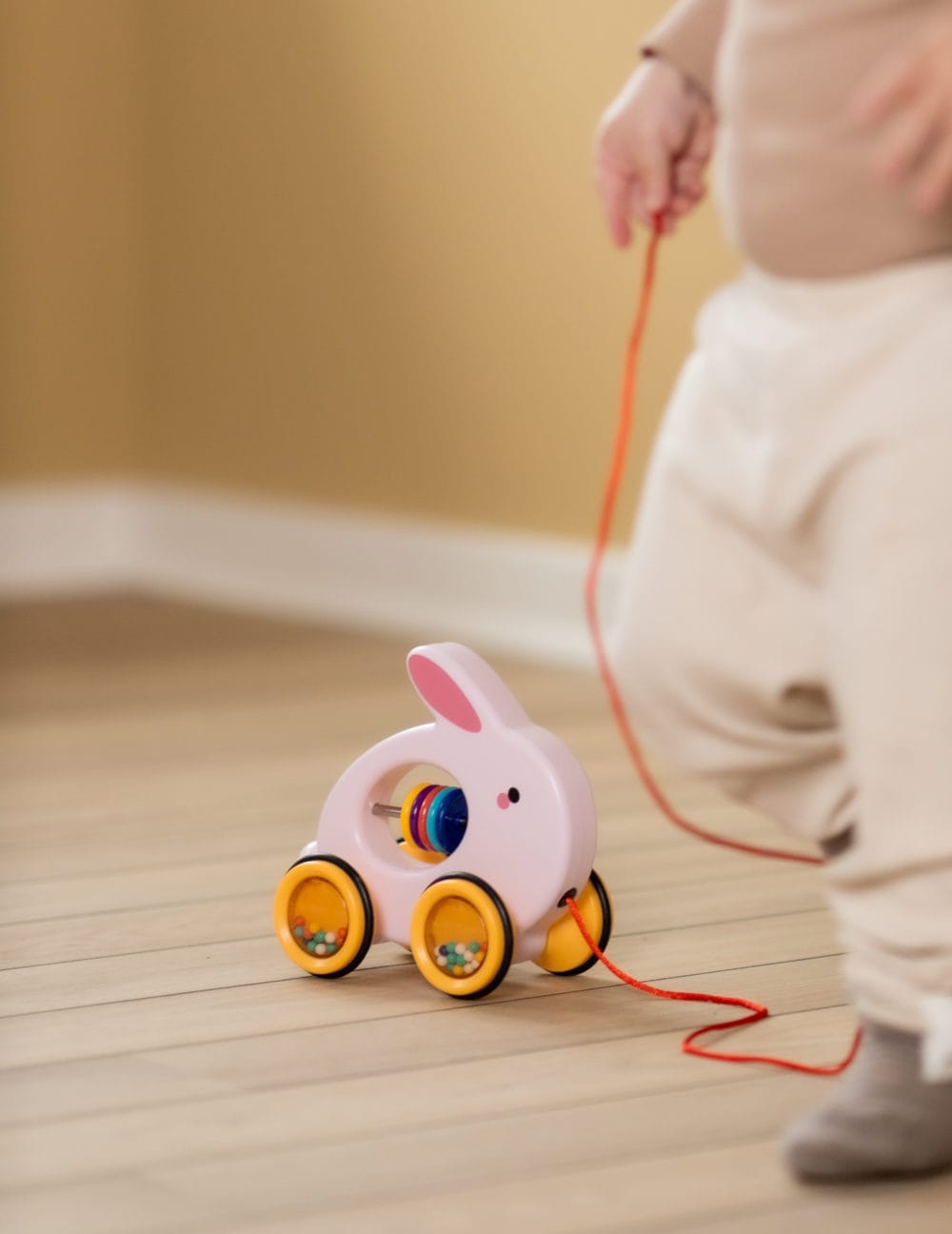 Scandinavian Baby Pull Along Rabbit