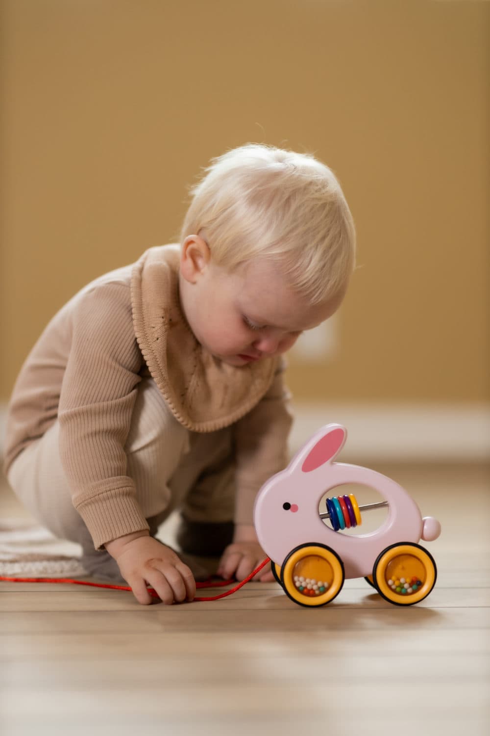 Scandinavian Baby Pull Along Rabbit