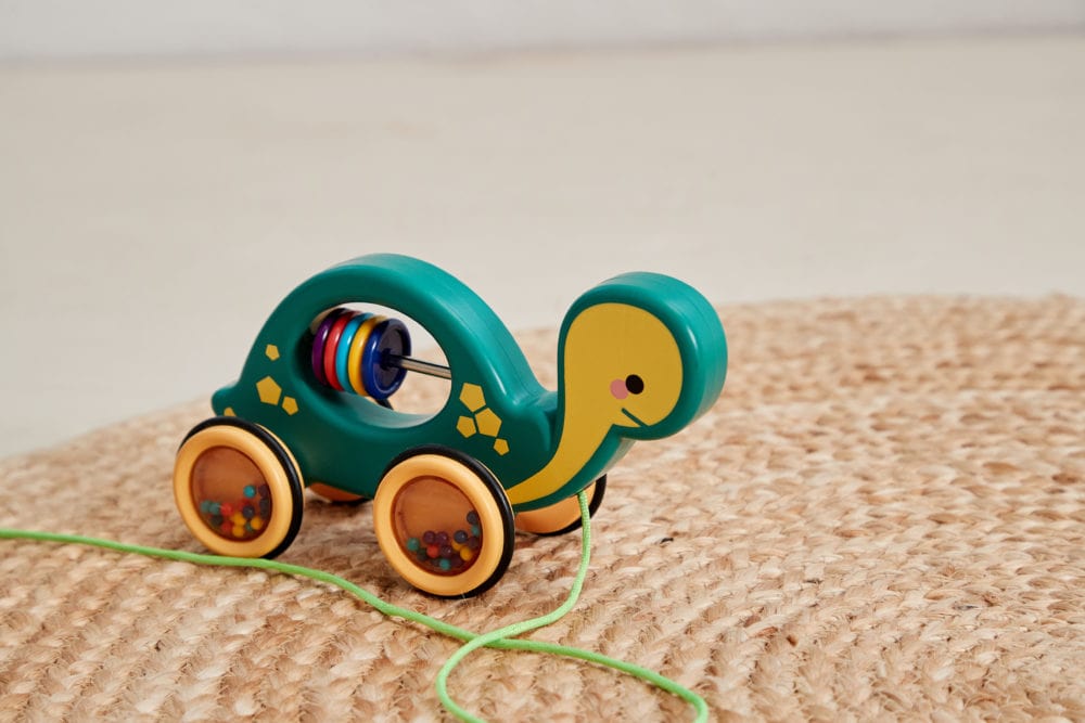 Scandinavian Baby Pull Along Turtle