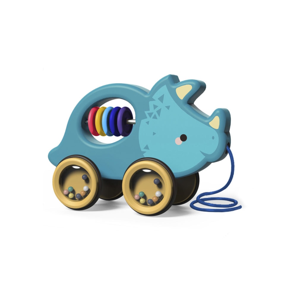 Scandinavian Baby Pull Along Dinosaur