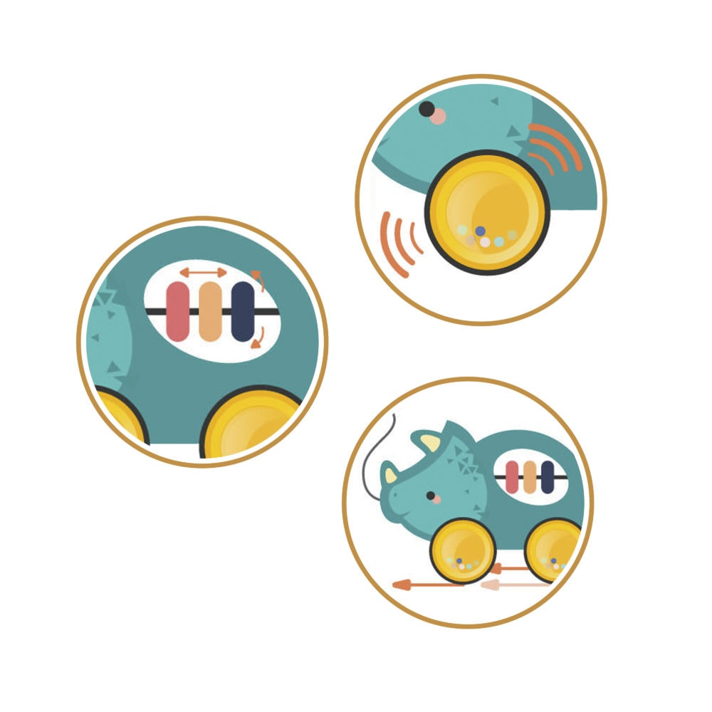 Scandinavian Baby Pull Along Dinosaur